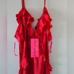 Red Ruffled Dress